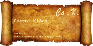 Cserni Klára névjegykártya